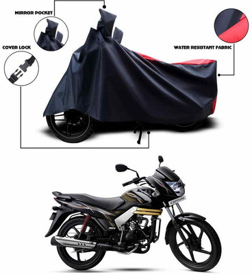 SEBONGO Waterproof Two Wheeler Cover for Mahindra(Red, Black)