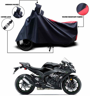 ANTHUB Two Wheeler Cover for Kawasaki(Ninja, Red, Black)