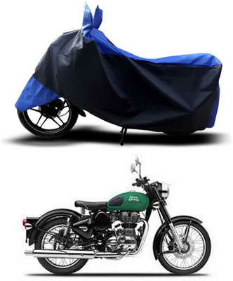 SEBONGO Two Wheeler Cover for Royal Enfield(Classic 350, Blue)