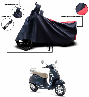 ANTHUB Two Wheeler Cover for Vespa(Vespa, Red, Black)