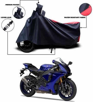 SEBONGO Waterproof Two Wheeler Cover for Yamaha(Red, Black)