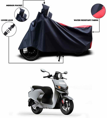 SEBONGO Two Wheeler Cover for 22Motors(Flow, Red)