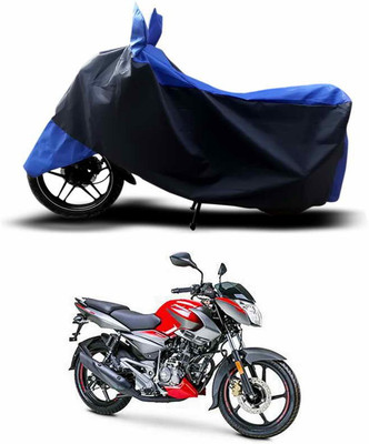 SEBONGO Two Wheeler Cover for Bajaj(Pulsar 125, Blue, Black)