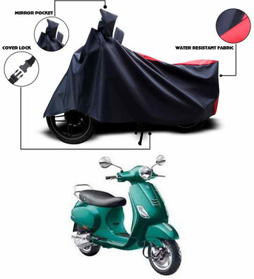 ANTHUB Two Wheeler Cover for Vespa(Vespa, Red, Black)