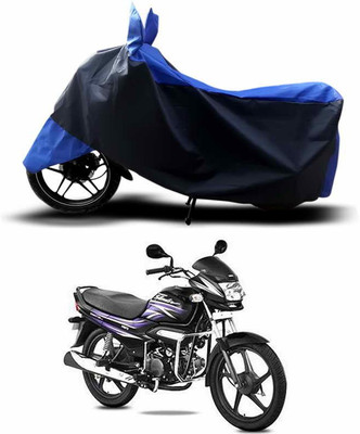 SEBONGO Two Wheeler Cover for Hero(Super Splendor, Blue, Black)