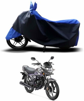 ANTHUB Two Wheeler Cover for Honda(CB Shine, Blue, Black)