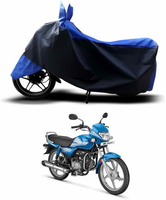 SEBONGO Two Wheeler Cover for Hero(HF Deluxe, Blue, Black)