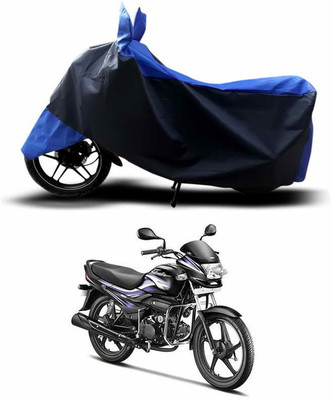 SEBONGO Two Wheeler Cover for Hero(Super Splendor, Blue, Black)