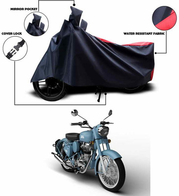 ANTHUB Two Wheeler Cover for Royal Enfield(Bullet 350, Red, Black)