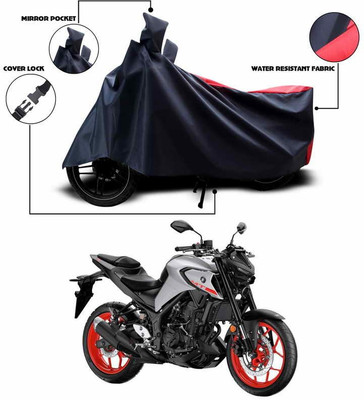 AutoGalaxy Waterproof Two Wheeler Cover for Yamaha(Red, Black)
