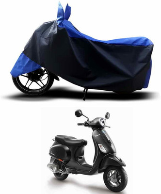 SEBONGO Two Wheeler Cover for Piaggio(Vespa, Blue, Black)