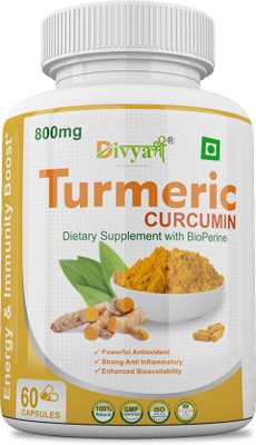Divya Shree Turmeric Curcumin with Bioperine | Anti-Inflammatory | Antioxidant(60 No)
