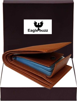 EAGLEBUZZ Men Tan Artificial Leather Wallet(12 Card Slots)