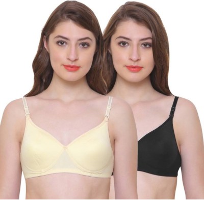 Draxstar Prime Push-up Lightly Padded Bra Women Full Coverage Lightly Padded Bra(Beige)