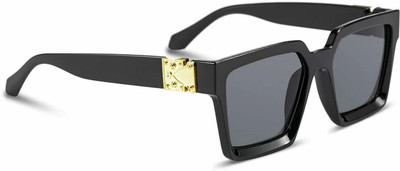 LIBRA SIGHT Rectangular Sunglasses(For Boys & Girls, Black)