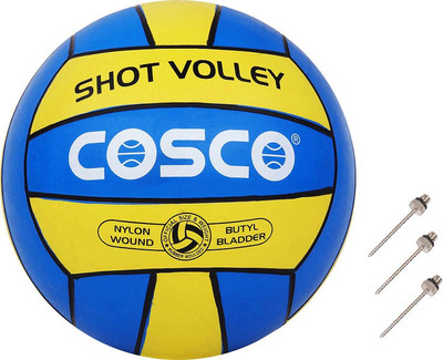 COSCO Shot Volley Volleyball With 3 Niddle Volleyball - Size: 4(Standard, Pack of 1, Multicolor)