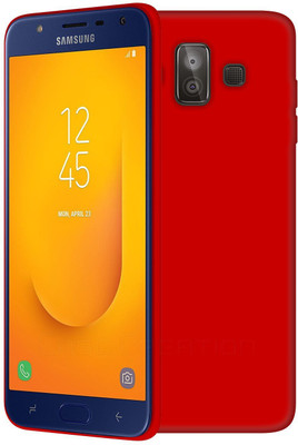 CASE CREATION Back Cover for Samsung Galaxy J7 Duo 2019 Solid Colorful Premium Feel Matte Finish(Red, Shock Proof, Silicon, Pack of: 1)