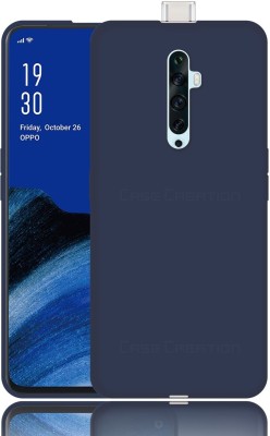 CASE CREATION Back Cover for Oppo Reno2 F(Blue, Dual Protection, Silicon, Pack of: 1)