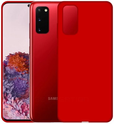 CASE CREATION Back Cover for Samsung Galaxy S20 FE 2019 Solid Colorful Premium Feel Matte Finish(Red, Shock Proof, Silicon, Pack of: 1)