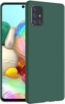 CASE CREATION Back Cover for Samsung Galaxy A71 2020(Green, Shock Proof, Silicon, Pack of: 1)