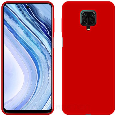CASE CREATION Back Cover for Xiaomi POCO M2 Pro 2020 Solid Colorful Premium Feel Matte Finish(Red, Shock Proof, Silicon, Pack of: 1)