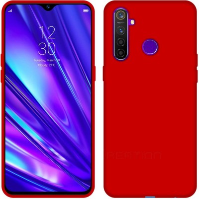 CASE CREATION Back Cover for Realme 5s 2020 Solid Colorful Premium Feel Matte Finish(Red, Shock Proof, Silicon, Pack of: 1)