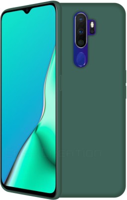 CASE CREATION Back Cover for Oppo A5 (2020) 2020 Soft Back Case Smart Fashion Velvet Cover(Green, Shock Proof, Silicon, Pack of: 1)