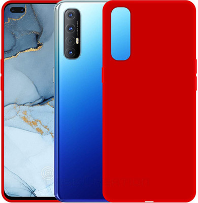 Case Creation Back Cover for New Oppo Reno 3 Pro (2020) Soft Back Case Fashion Velvet Cover(Red, Grip Case)