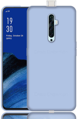 CASE CREATION Back Cover for Oppo Reno2 F(Purple, Shock Proof, Silicon, Pack of: 1)