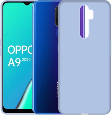 CASE CREATION Back Cover for Oppo A9 (2020) 2020 Solid Colorful Premium Feel Matte Finish(Purple, Shock Proof, Silicon, Pack of: 1)