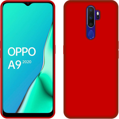 CASE CREATION Back Cover for Oppo A5 2020 (2020) Solid Colorful Premium Feel Matte Finish(Red, Dual Protection, Silicon, Pack of: 1)