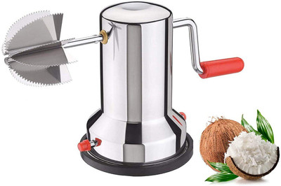 Ghelonadi Stainless Steel Vacuum Base Coconut Scraper/Coconut Scrapers Machine/Coconut Scrapers Latest/ Coconut Graters/Coconut Graters for Kitchen/Coconut Crusher Machine/Coconut Shell Cutter Coconut Scraper(1 PCS Coconuts Scrapper)