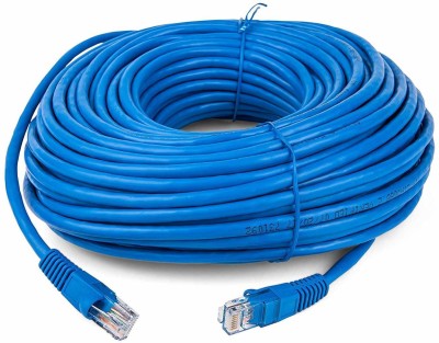 TERABYTE LAN Cable 14.5 m 14.50 METER Ethernet Cable CAT5/5E Network Cable Internet Cable RJ45 LAN Wire High Speed Patch Cable Computer Cord(Compatible with Laptop, PC, Router, Modem, WHITE, Blue, One Cable)