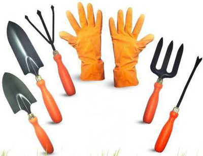 JetFire Trowel Set of 5 with Gloves Garden Tool Kit(6 Tools)