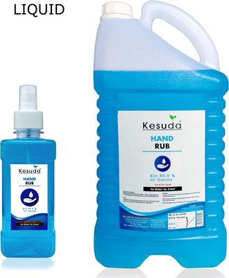 KESUDA 250ml  MIST Spray with 5 Liter LIQUID  (250ml+5L) Sanitizer Spray Can(2 x 2.62 L)
