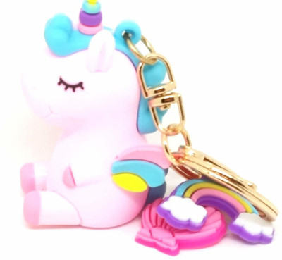 Trunkin Cute Fancy Classy Sleeping Pink Unicorn Model 1 Keyring Keychain Key Chain