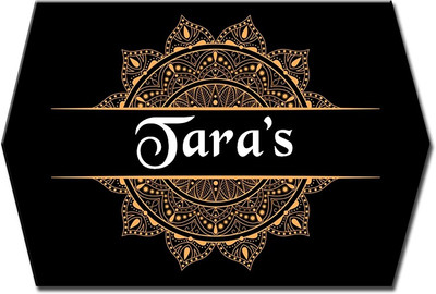 Midas Craft Polypropylene Popular Name Name Plate(Black, Gold)