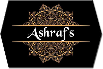 Midas Craft Polypropylene Popular Name Name Plate(Black, Gold)