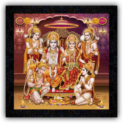 Poster N Frames framed poster of Ram Darbar 20740 Digital Reprint 14 inch x 14 inch Painting(With Frame)