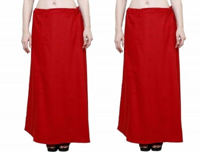 Queen Style 8 Part-Red(Pack of 2) Pure Cotton Petticoat(Free)