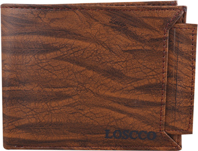 loscco Men Brown Artificial Leather Wallet(8 Card Slots)