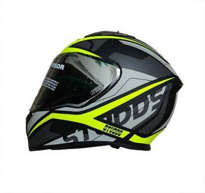 STUDDS THUNDER D4 MATT BLACK N5 YELLOW HELMET Motorbike Helmet(BLACK,YELLOW)