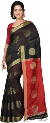 Mystory Woven Handloom Cotton Silk Saree(Multicolor)