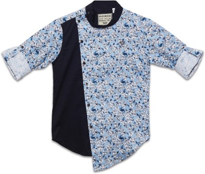 Oks Boys Boys Printed Casual Dark Blue, Light Blue, White Shirt