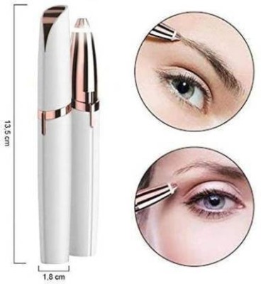 nilkhanth Electric Eyebrow Trimmer Finishing Touch Face Hair Remover LED Light( 1 AAA battery included ) Runtime: 120 min Trimmer for Men & Women (White) Runtime: 45 min Trimmer for Men & Women (White) Trimmer 45 min  Runtime 1 Length Settings(Multicolor)