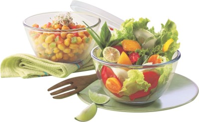 BOROSIL Borosilicate Glass Mixing Bowl(Pack of 2, Clear)