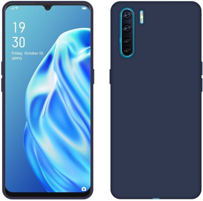 CASE CREATION Back Cover for Oppo F15 (2020) Luxurious OG Series Slim Silicone Case(Blue, Dual Protection, Silicon, Pack of: 1)