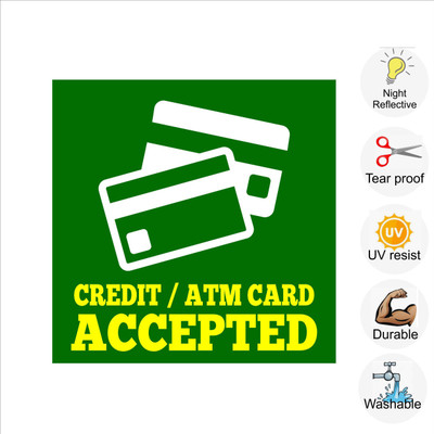 pilot18 CREDIT / ATM CARD ACCEPTED Emergency Sign(Reflective Sign)