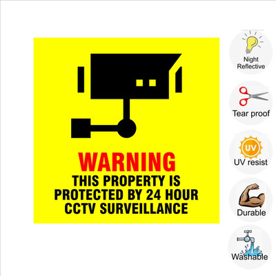 pilot18 WARNING THIS PROPERTY IS PROTECTED BY 24 HOUR CCTV SURVEILLANCE Emergency Sign(Reflective Sign)