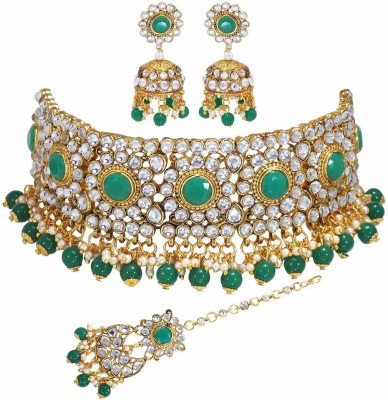 Ashmita Creation Zinc Gold-plated Gold Jewellery Set(Pack of 1)